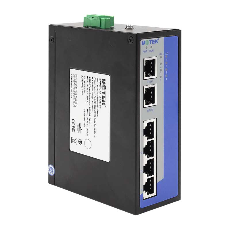 4口RS232/485/422串口服務(wù)器