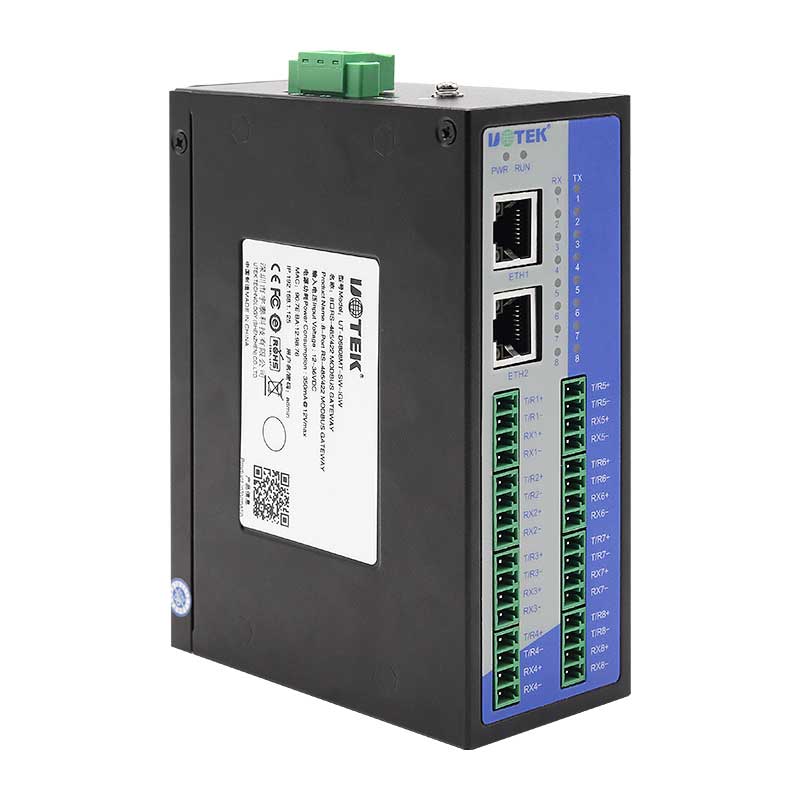 導(dǎo)軌式8口隔離型Modbus網(wǎng)關(guān)